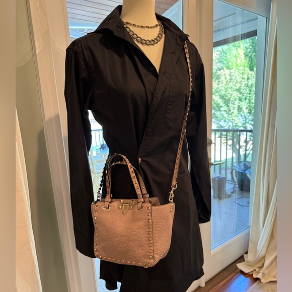 Valentino Mini Rockstud Tote in Poudre New!!! - Picture 2 of 16
